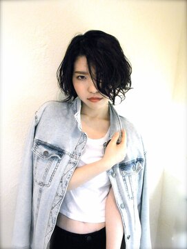 ルシードスタイル グローバルディー 稲毛店(LUCIDO STYLE GLOBAL.D) 黒髪×ウェット×ショート