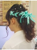 リボンヘアセット