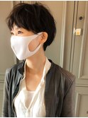 マッシュショート×黒髪