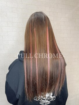 プルクローム(PULL CHROME) 【PULL EXTE】個性ハイライト/個性メッシュ/ギャルメッシュ
