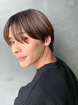 アンガーデン(Une GARDEN) 大人ナチュラルセンターパート/韓国マッシュ/ウルフ