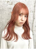 今期人気NO1！ピンクオレンジカラー　表参道美容室