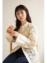 ムク 甲府(muku.)&nbsp;ミディアムヘア/斜めバング/グレージュカラー/甲府駅