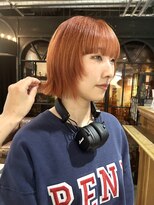 ノラ ヘアーサロン(NORA HAIR SALON)&nbsp;【大久保】オレンジカラー、ブリーチカラー、ボブスタイル