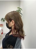 白髪ぼかしインナーカラー