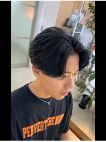 オーバー(OVER)&nbsp;#ニュアンスパーマ#メンズパーマ#センターパート#下関美容室