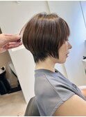 ナチュラルボブミニボブ前下がりボブショートボブ30代40代