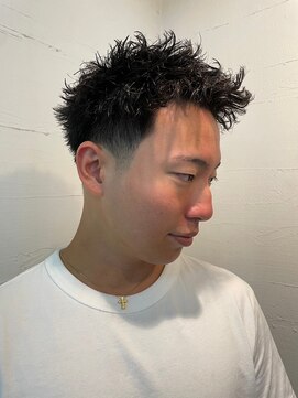 ビーバイエイトジェンツ(Bee by EIGHT GENTS) カルマパーマ／ベリーショート/ダークアッシュ/ニュアンスパーマ