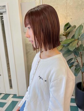 ノエ(noe) 切りっぱなしボブ/グレージュ/20代30代r-2