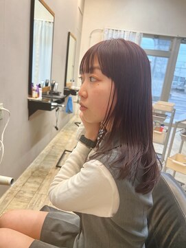 アスラン(ASLAN) 【aslan】レイヤースタイル/顔周りカット/ピンクラベンダー