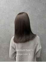 ライフイズ 磐田本店(Life is...)&nbsp;ミディアムヘア/グレージュカラー/透明感カラー