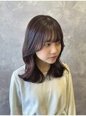 ピンクラベンダー×ナチュラルイヤリングカラー