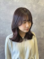 ザ ラブズ ラフズ ヘアー 本店(the loves laughs hair) ピンクラベンダー×ナチュラルイヤリングカラー