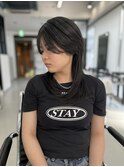 10~20代オススメ！毛流れセンターパートウルフ