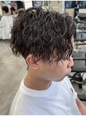 横浜メンズパーマ波巻きツイストスパイラルニュアンスサーフ40代