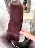 ピンクベージュ 髪質改善 縮毛矯正 20代 ストレート 艶髪