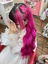 ヘアセットアップス(UP's)&nbsp;ハーフツインに三つ編み巻き付けて♪ウェーブ巻き(*´▽｀*)