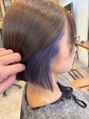 アグ ヘアー ラテ 福島店(Agu hair latte)&nbsp;インナーブルー×グレージュ