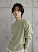 50代ハンサムショートショートバレイヤージュクラゲヘアパーマ
