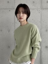 エイチ ウルフカット 大阪梅田(811) 50代ハンサムショートショートバレイヤージュクラゲヘアパーマ