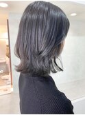 《xena》haru☆ネイビーグレージュ×ミディアムレイヤースタイル