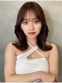 大人ガーリー/前髪/顔周りレイヤー×ブリーチなし韓国ヘア[大宮]