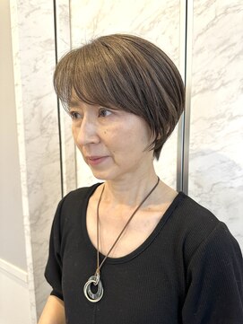 ハーツ(Heart's) 大人ショート×白髪ぼかしハイライト