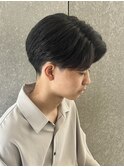 メンズナチュラルセンターパート毛流れ質感重視ニュアンスパーマ