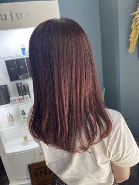 ユニコヘア(unico hair) ブラッドオレンジ×ショートバング
