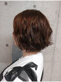 ショートボブのくるっんとパーマ(北習志野、似合わせパーマ)