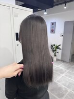 ペレ 栄店(PELE)&nbsp;デザインカラー/レイヤーカット/ウェットヘア/オリーブベージュ