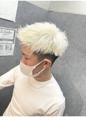 メンズカットスパイキーショートケアブリーチダブルカラー