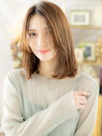 カバーヘア ブリス 志木南口駅前店(COVER HAIR bliss) 2wayバング小顔センターパート抜け感セミディa志木20代30代40代
