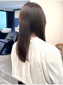 ナチュラルレイヤーカットこっくりカラーブラウン*ストレート