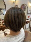 丸み大人ショートボブ