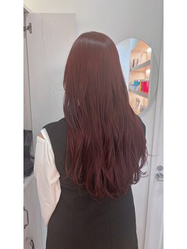 ジーナ  札幌大通(Zina) 美髪＊エアリーロング＊チェリーレッド＊髪質改善＊Zina札幌大通