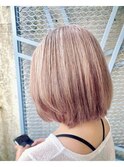 ミルクティー/ベージュ/レイヤー/ボブ/ショートボブ/10代/20代