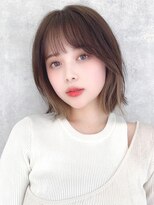 ラフィスヘアー ファン 池袋店(La fith hair fun)&nbsp;【La fith】外ハネボブ×シースルーバング×ショコラブラウン