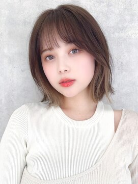 ラフィスヘアー ファン 池袋店(La fith hair fun) 【La fith】外ハネボブ×シースルーバング×ショコラブラウン