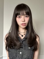 ライン(LINE)&nbsp;韓国風/レイヤー/前髪カット/オリーブ/透明感/ハッシュカット