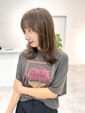 【Hike/大分駅/金池】ミディアムレイヤー/レイヤー/前髪/顔周り