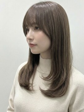 20代・30代・40代・50代内巻きレイヤー/ベージュ/小顔レイヤー