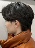 メンズセンターパートニュアンスパーマフェザーパーマ