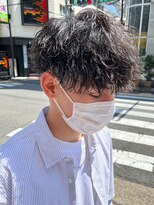 エルマーク 梅田(L-MARK)&nbsp;ツイストスパイラル/スパイラルパーマ/メンズ/マッシュ/眉毛