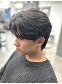 フェザーパーマ/毛流れセンターパート/メンズパーマ/渋谷原宿