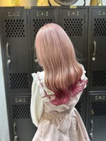ヴァイス 渋谷店(VAICE)&nbsp;ペールピンク/裾カラー/.ボルドー