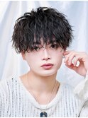 縦落ちツイストシャドウパーマ×ラウンドマッシュ