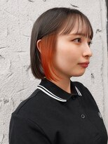 ノット(KNOTT)&nbsp;ミルクティーブロンド/ダークブルー/デジタルパーマ/松戸