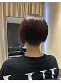 20代、30代、40代/ショートボブ/ベリーレッド（仙台）