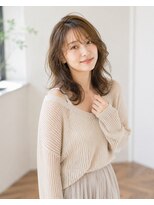 バグズ ヘアデザイン 桔梗が丘店(Baguz HAIR DESIGN)&nbsp;くびれミディレイヤー韓国風小顔ベージュ艶髪